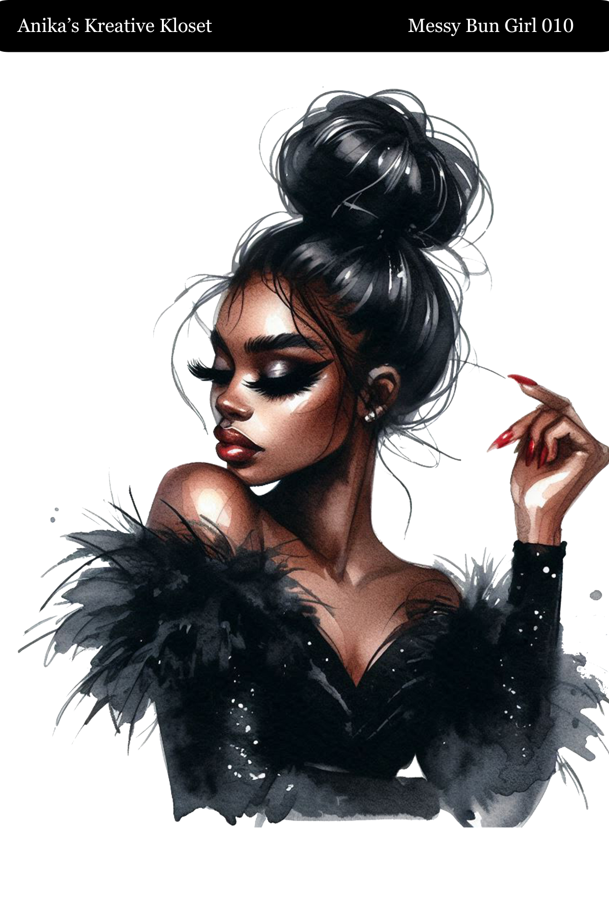 Messy Bun Girl