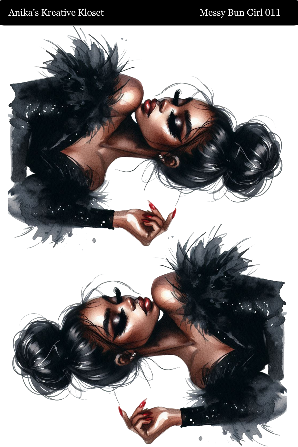 Messy Bun Girl