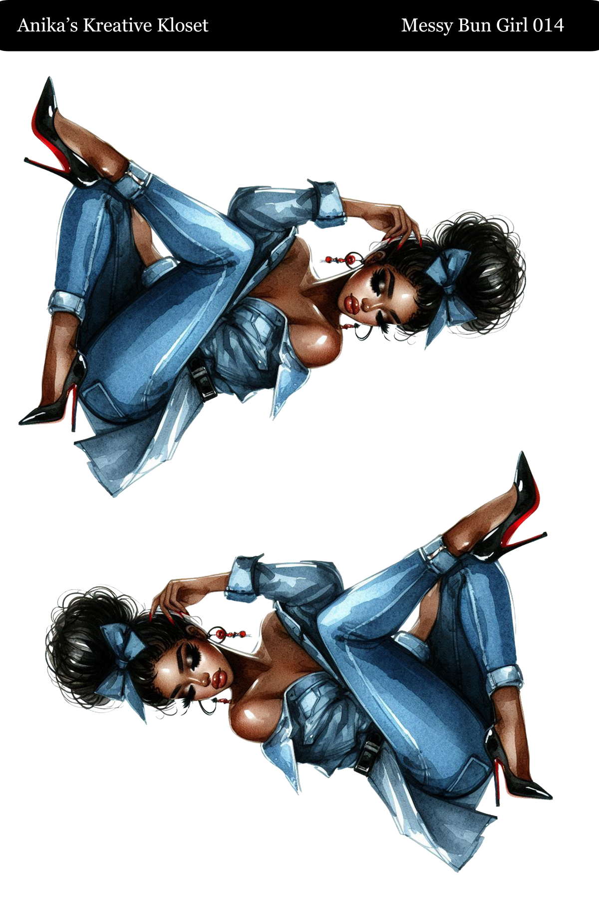 Messy Bun Girl