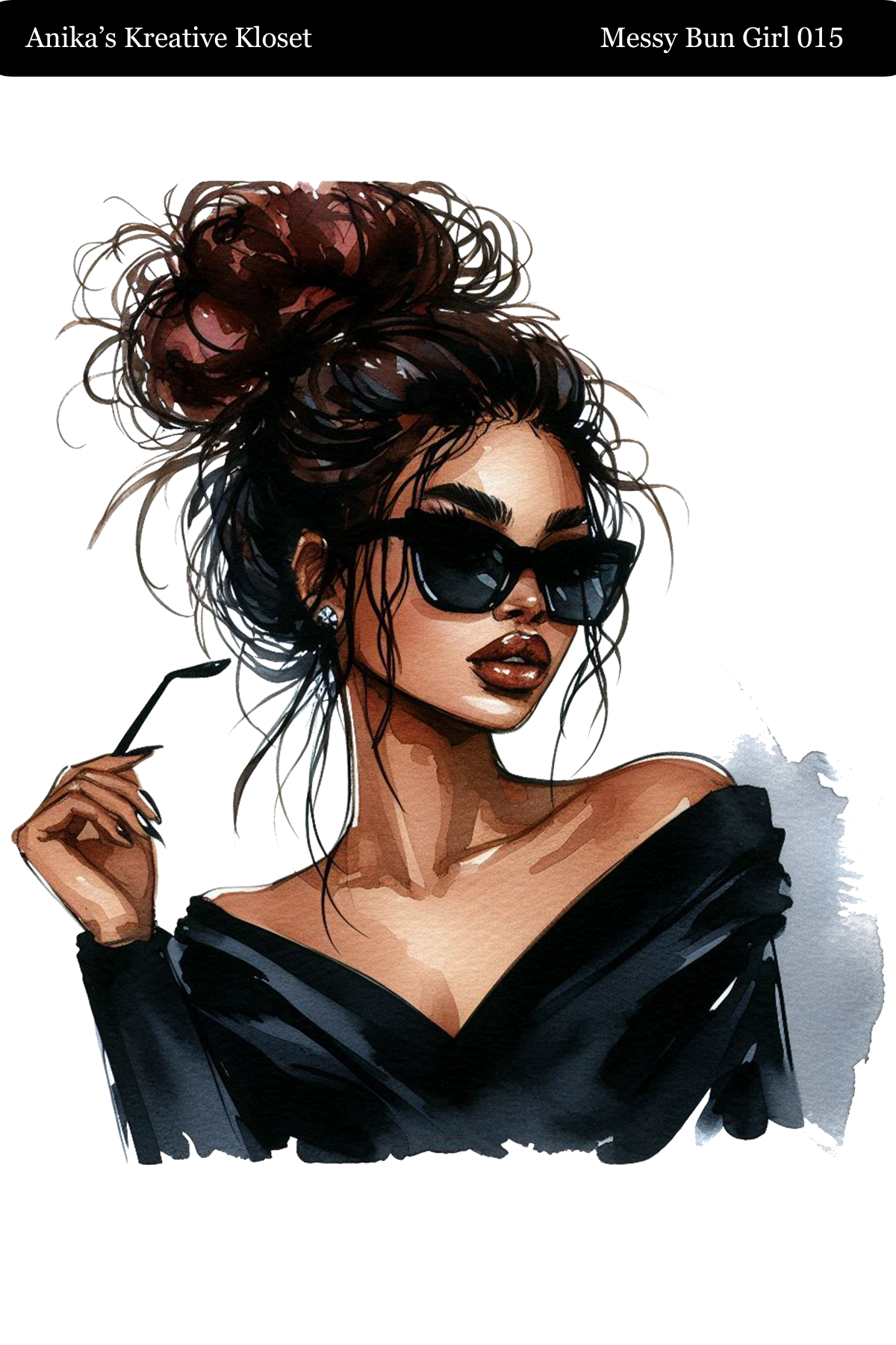 Messy Bun Girl