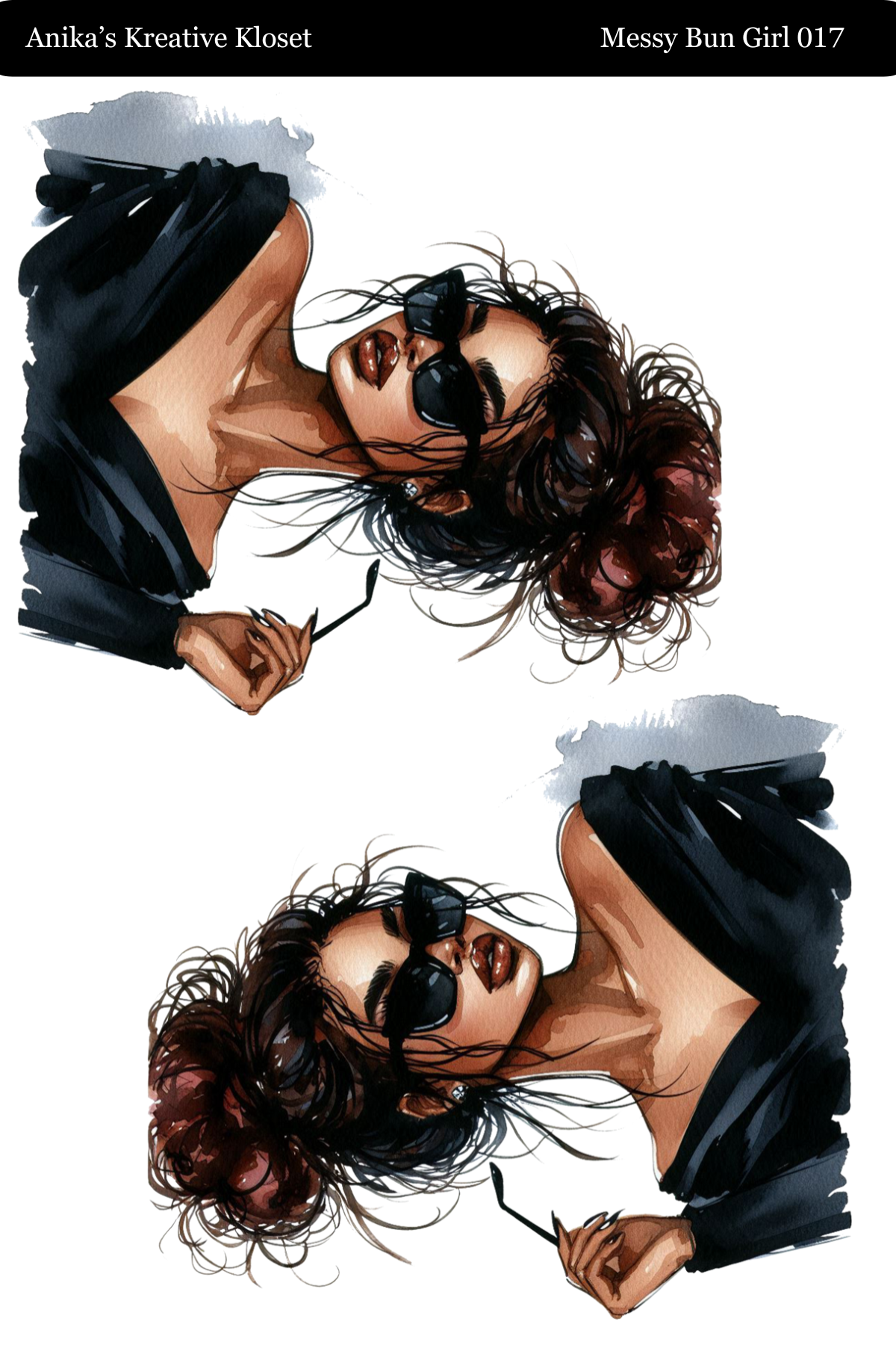 Messy Bun Girl