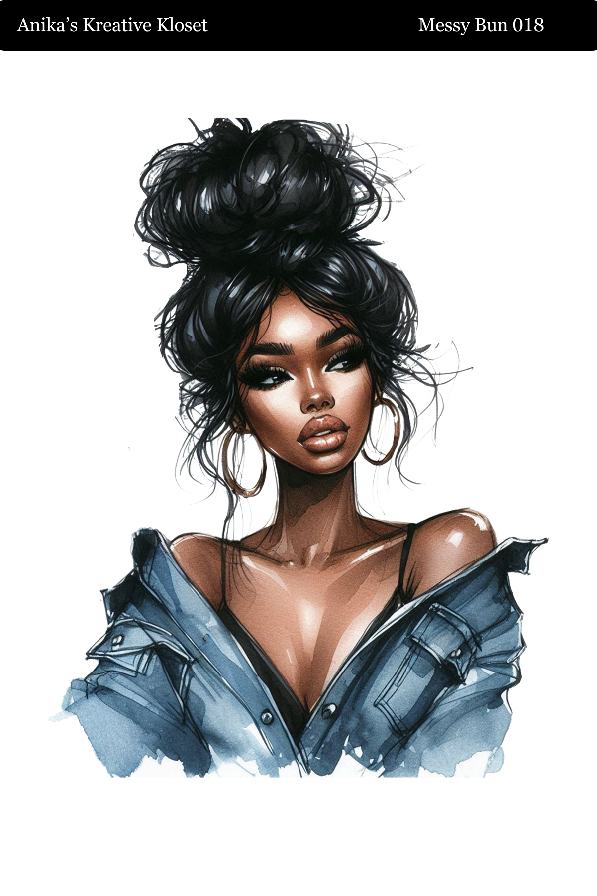 Messy Bun Girl