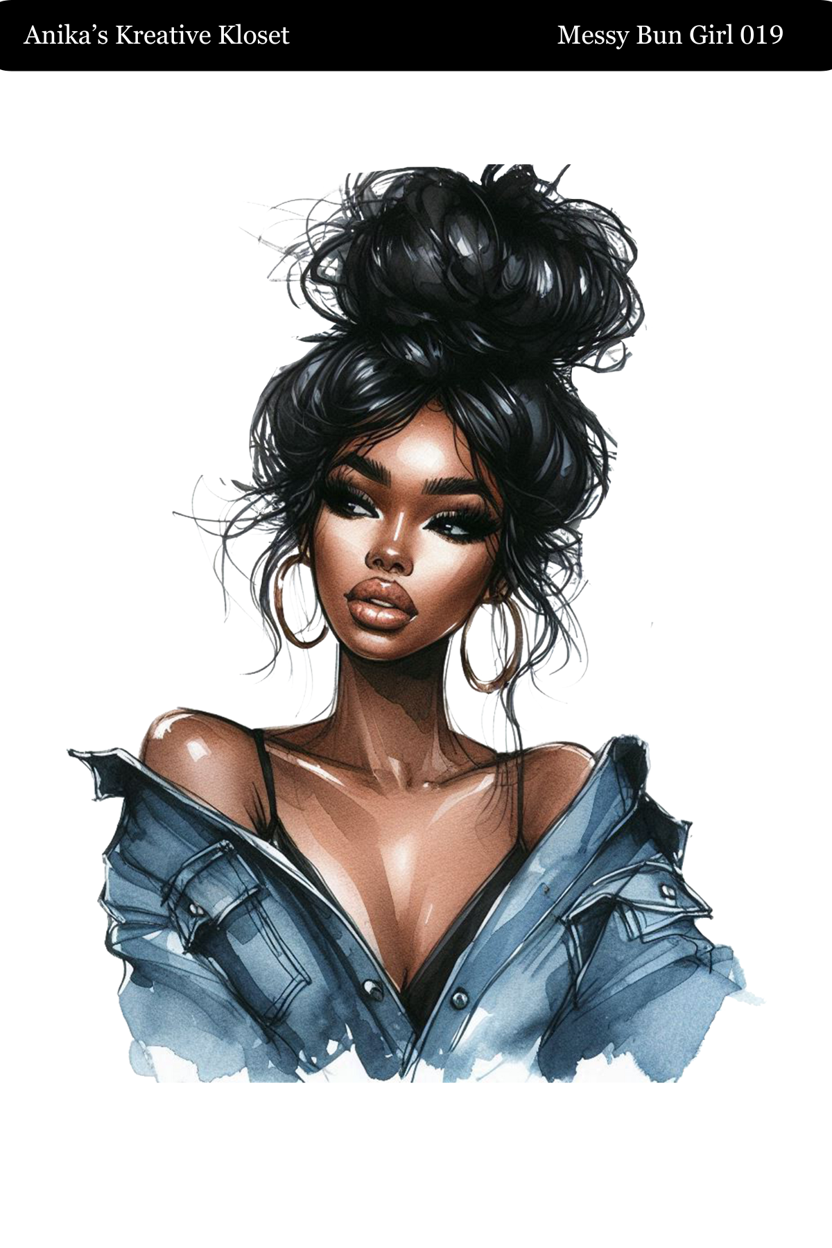 Messy Bun Girl