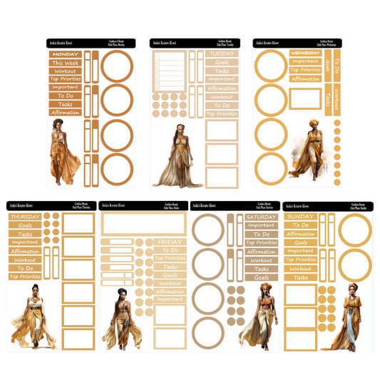 Daily Plan Sticker Kit: Goddess of Beauty
