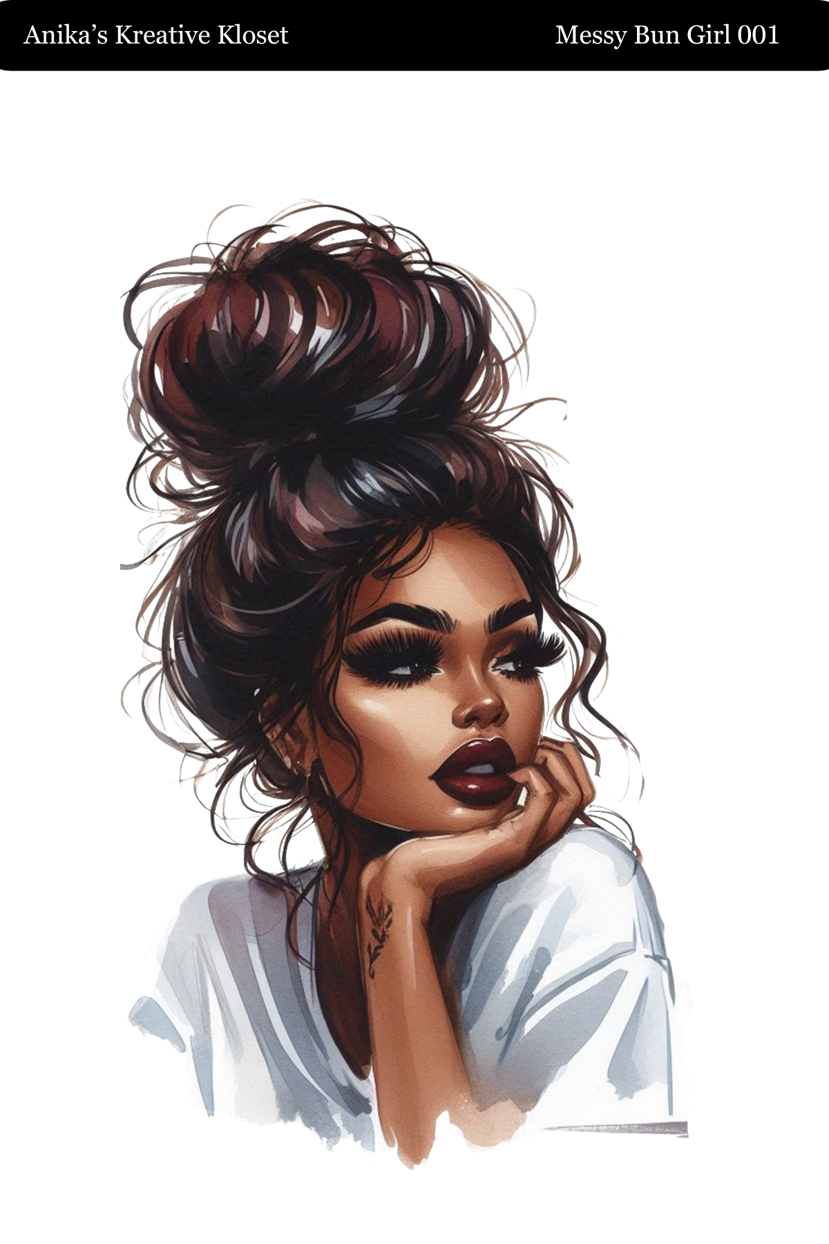 Messy Bun Girl
