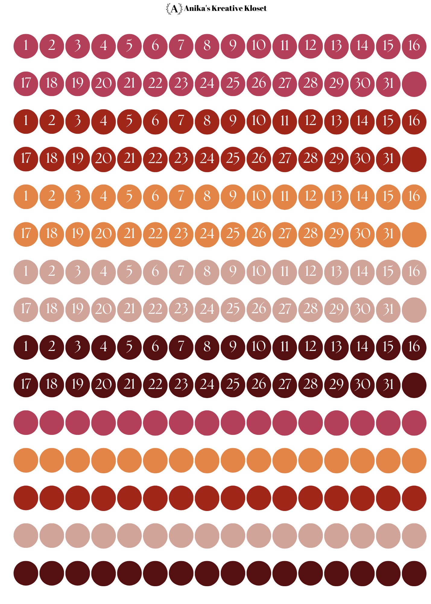 November Monthly Sticker Kit