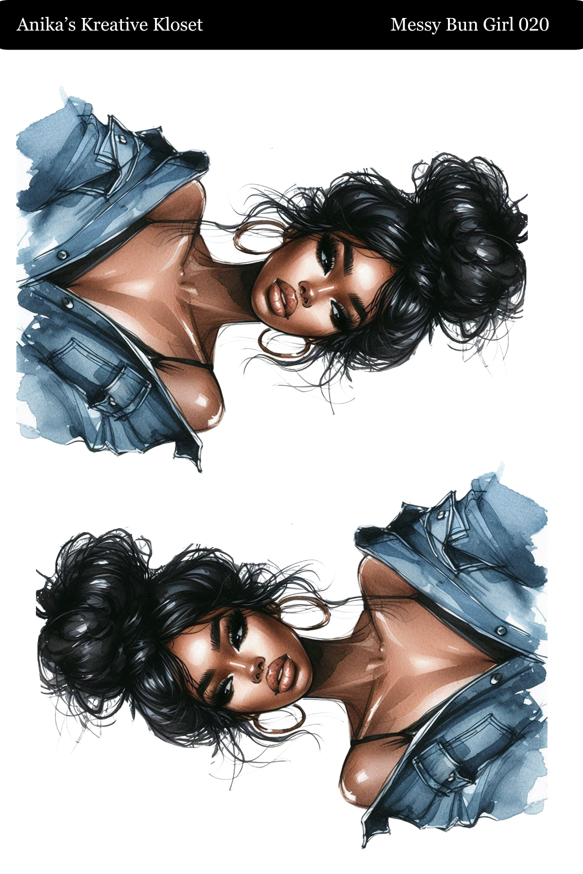 Messy Bun Girl