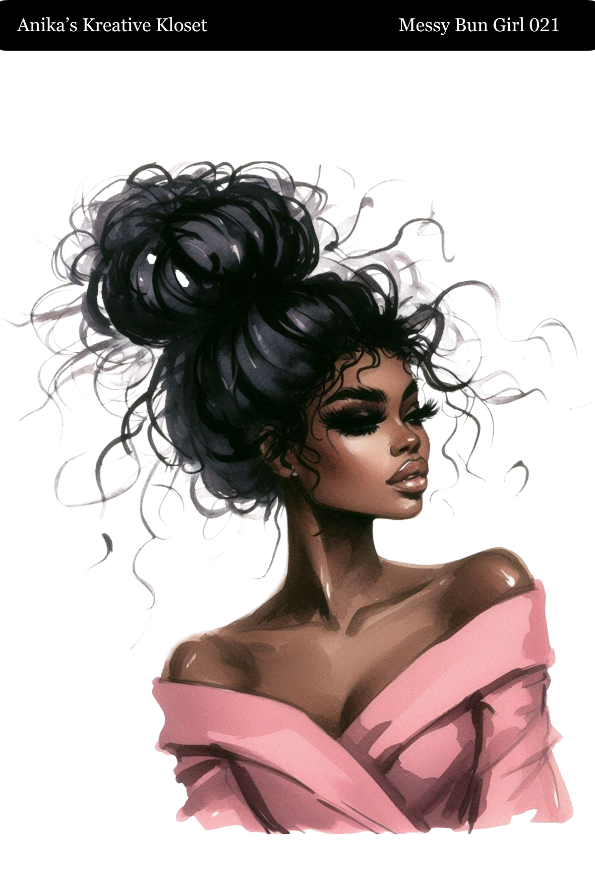 Messy Bun Girl