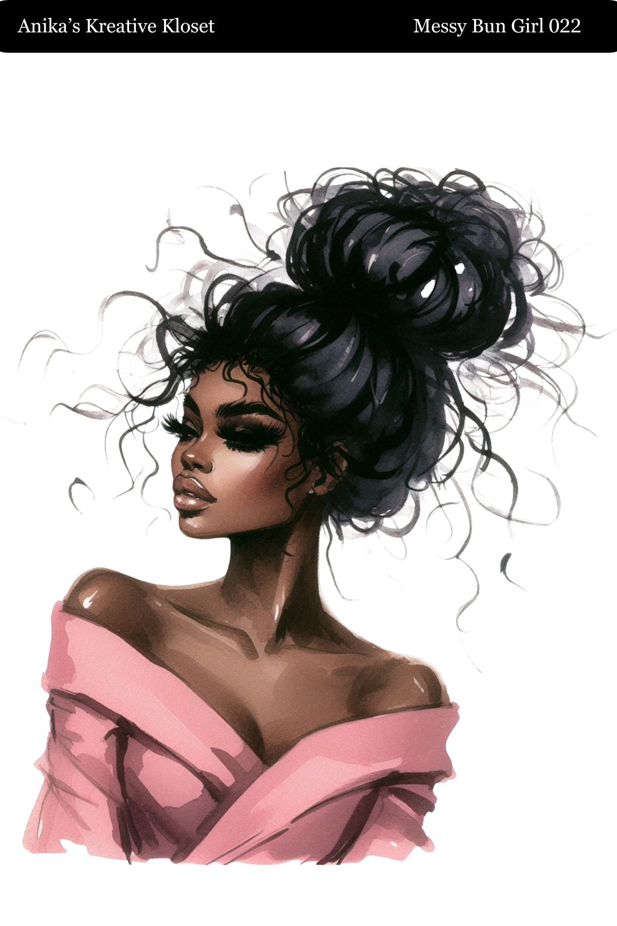 Messy Bun Girl