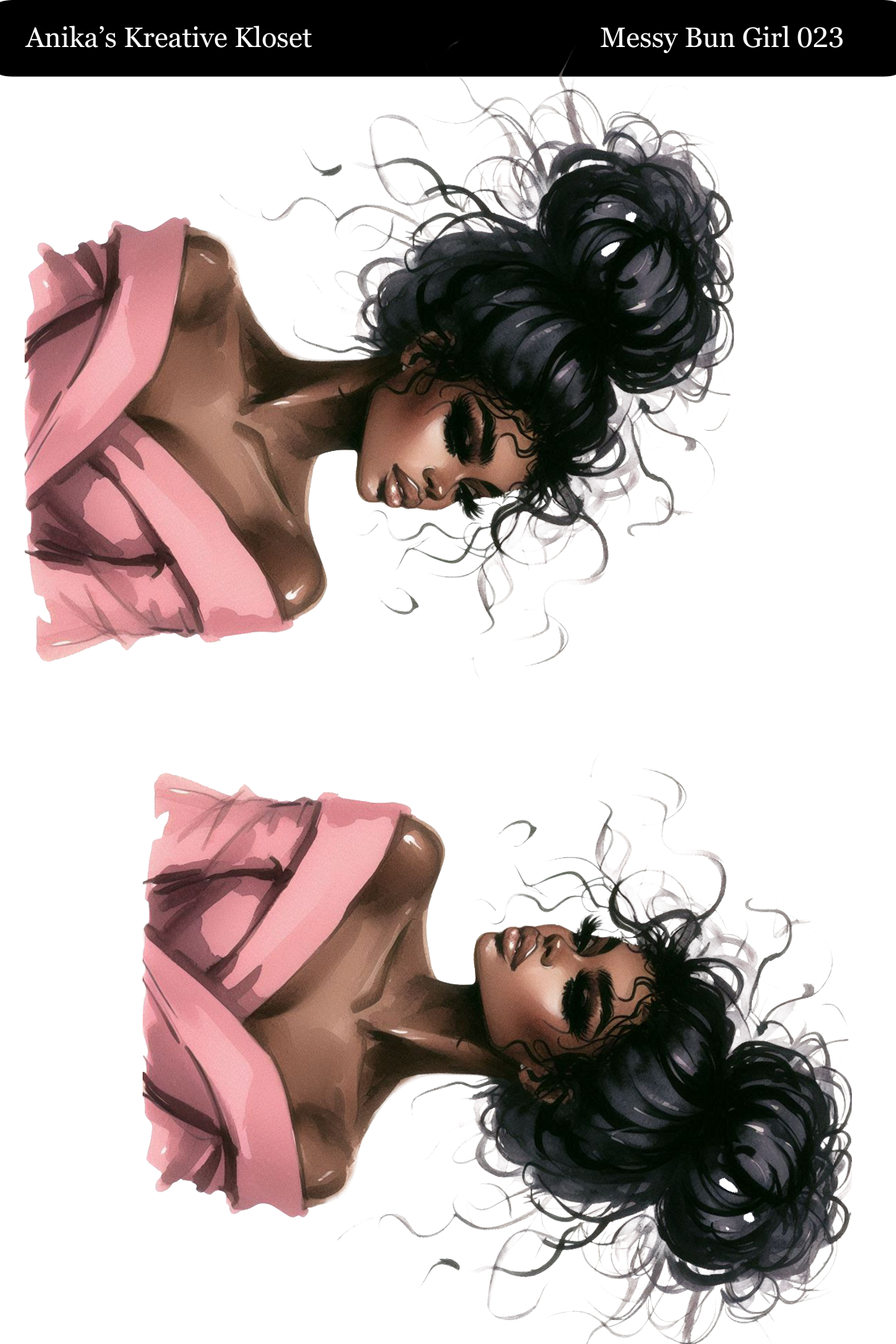 Messy Bun Girl