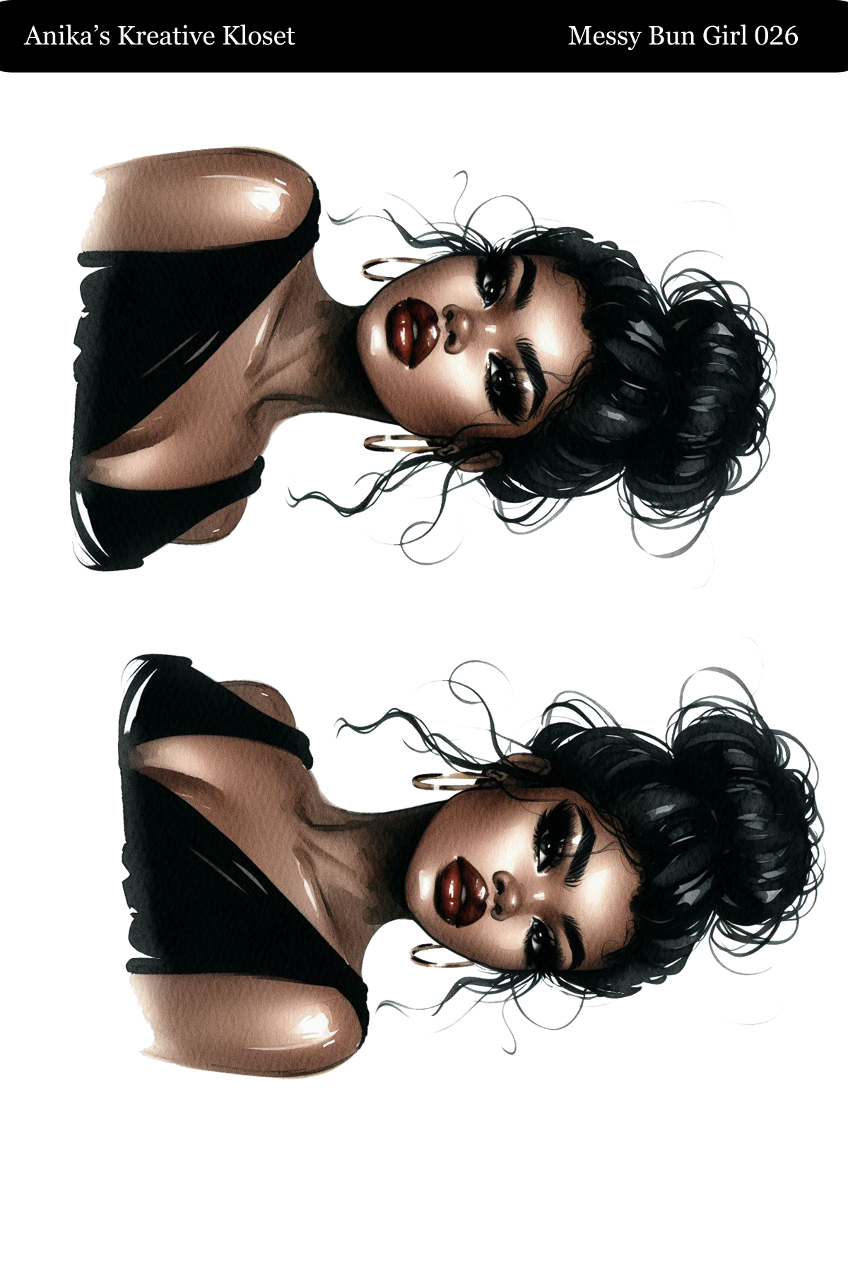 Messy Bun Girl