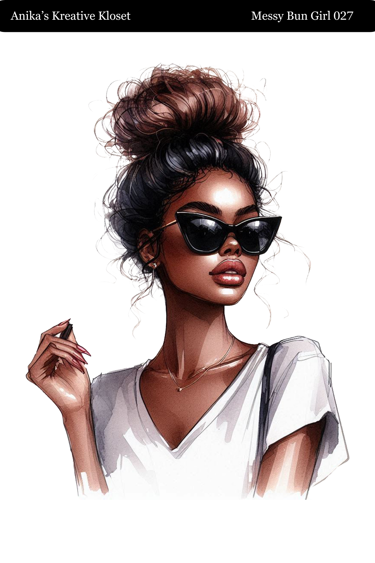 Messy Bun Girl