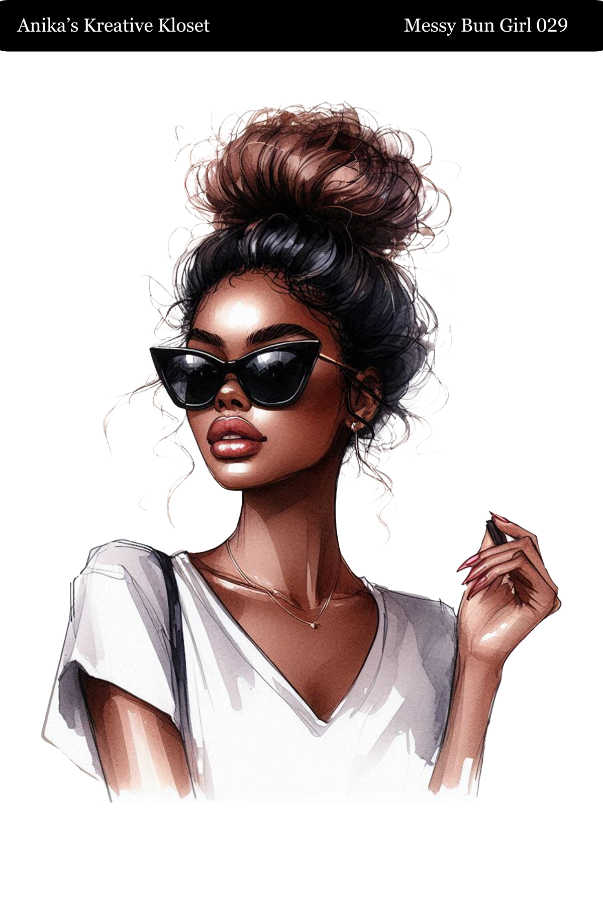 Messy Bun Girl