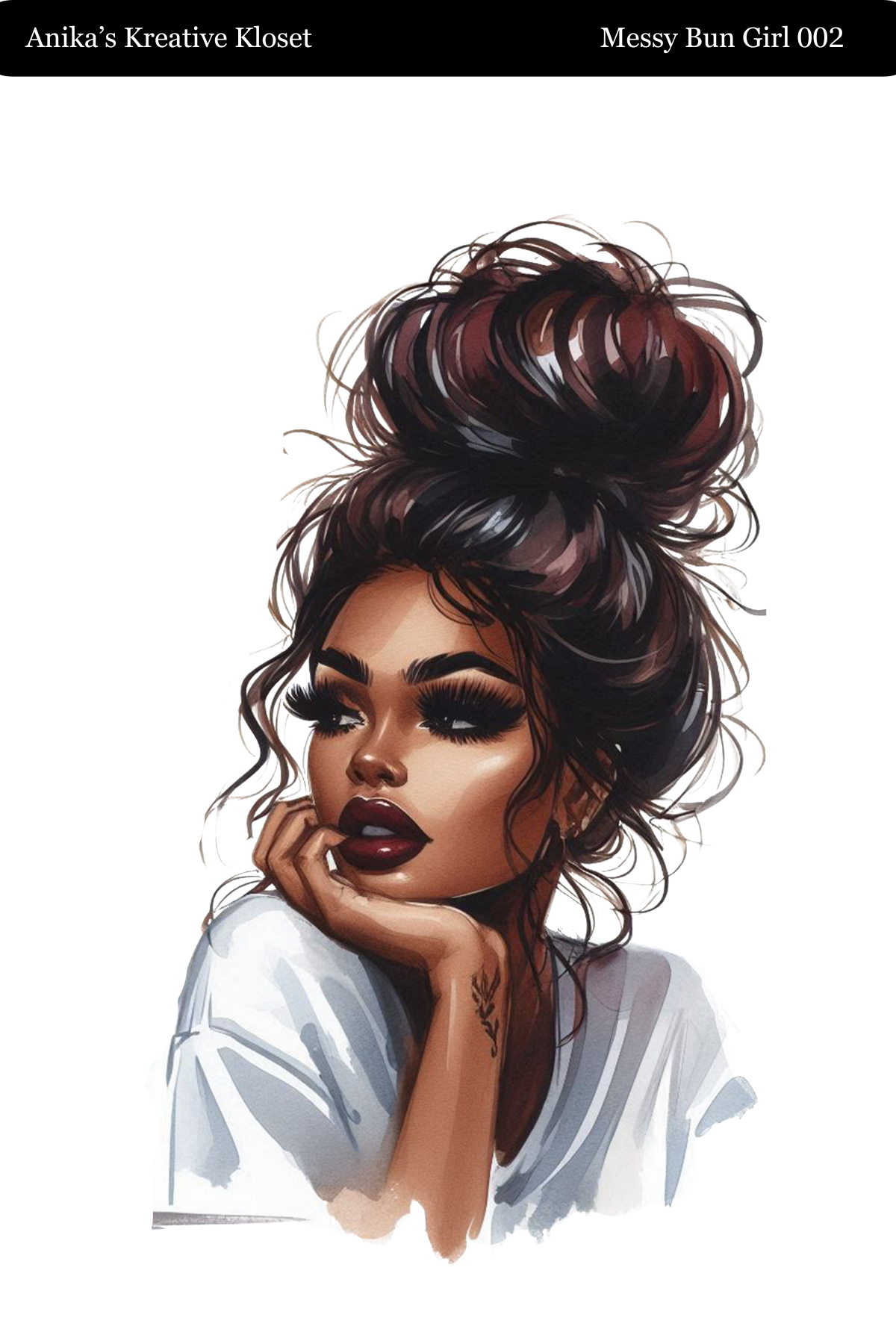 Messy Bun Girl