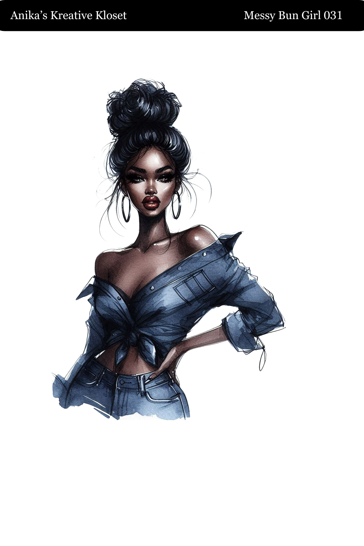 Messy Bun Girl