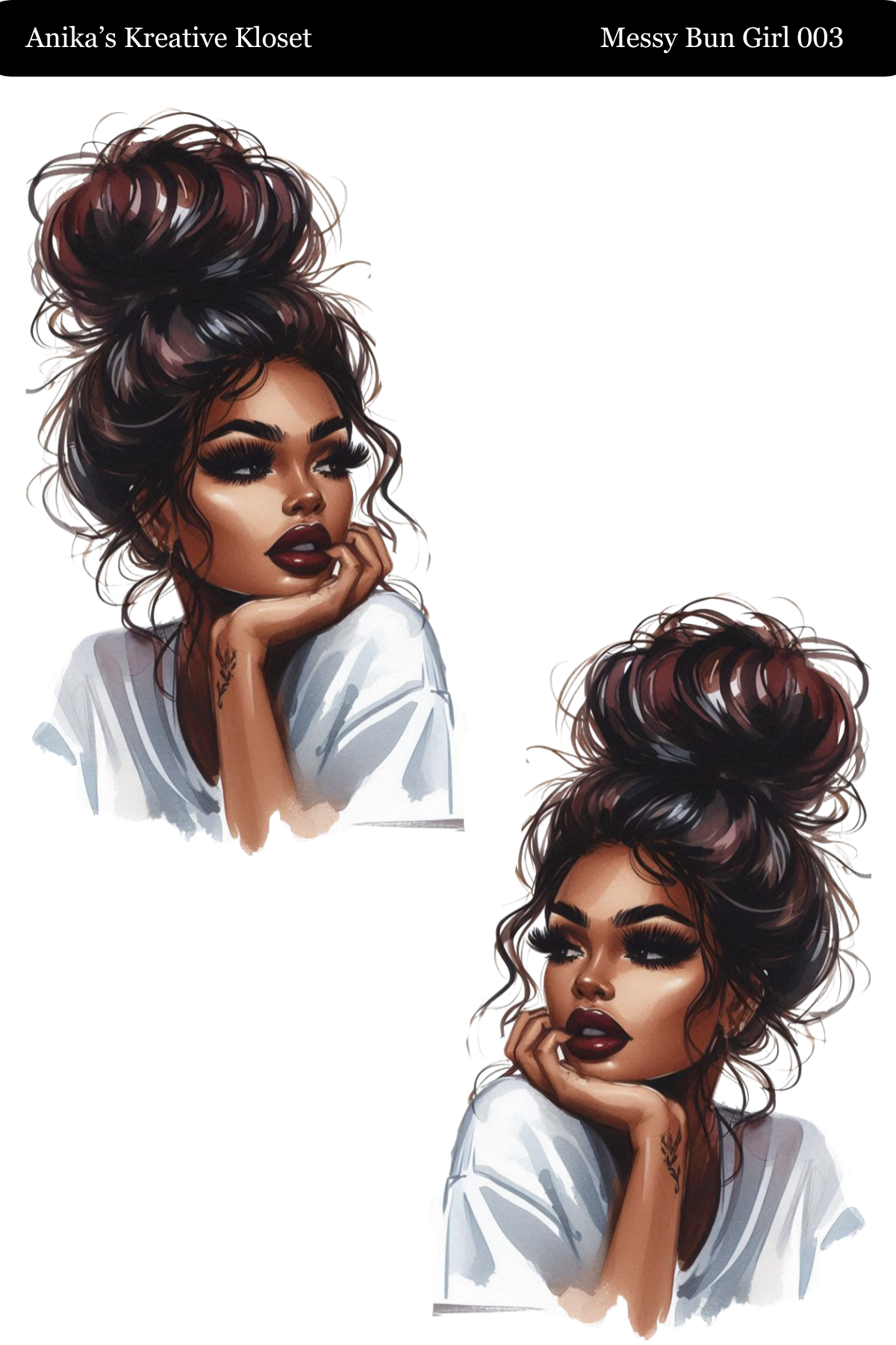 Messy Bun Girl