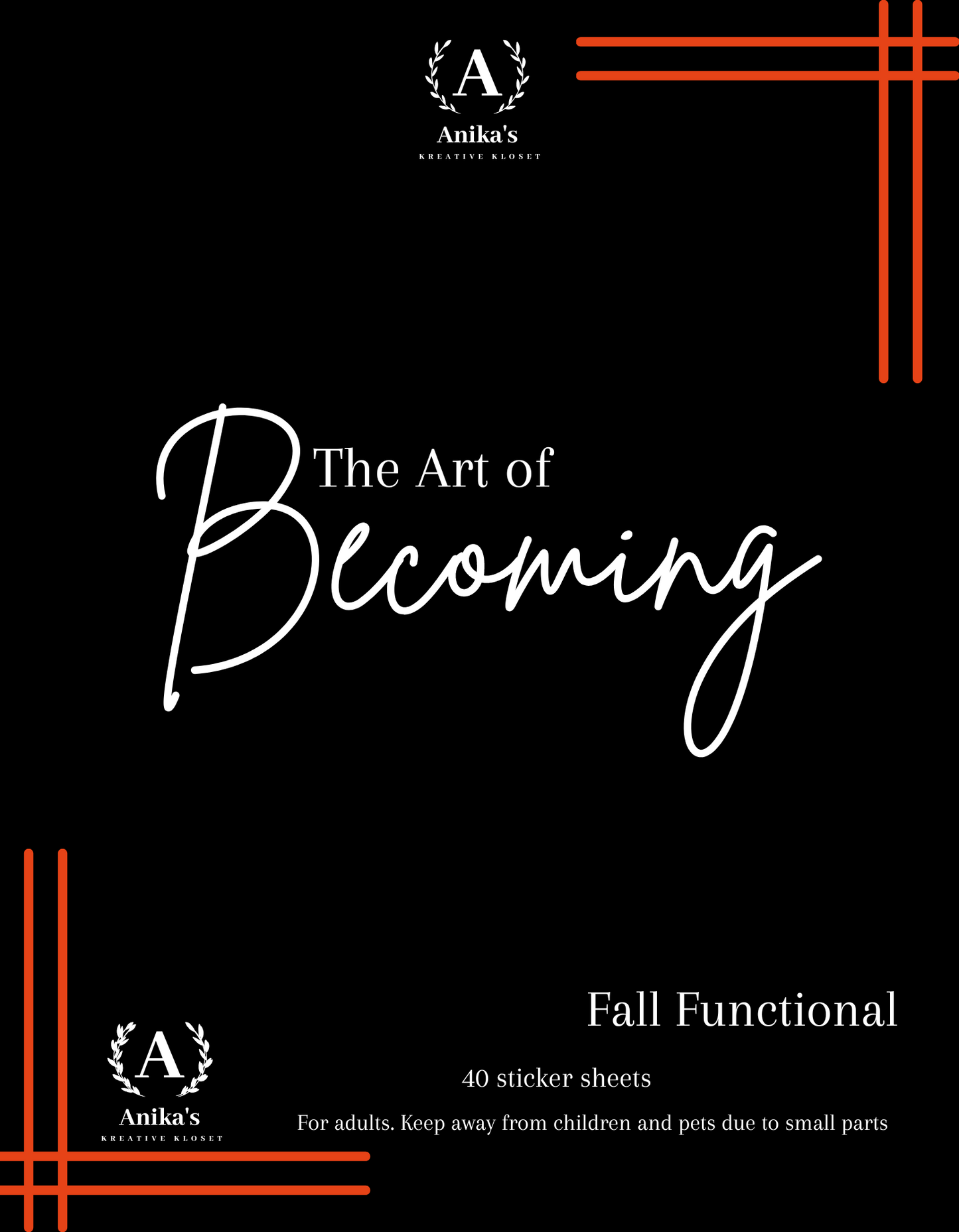 The Art of Becoming: Fall Functional Sticker Book