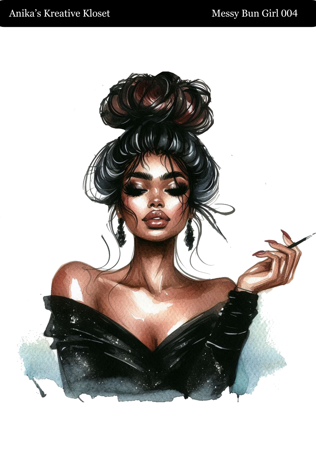 Messy Bun Girl