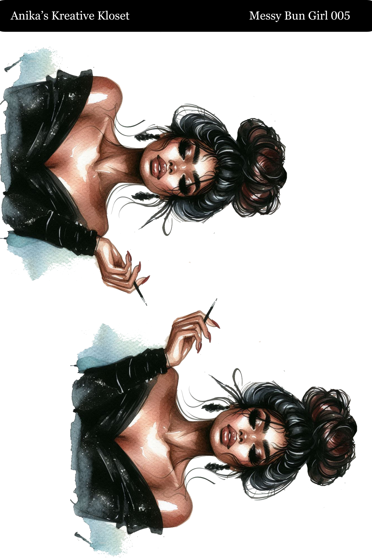 Messy Bun Girl