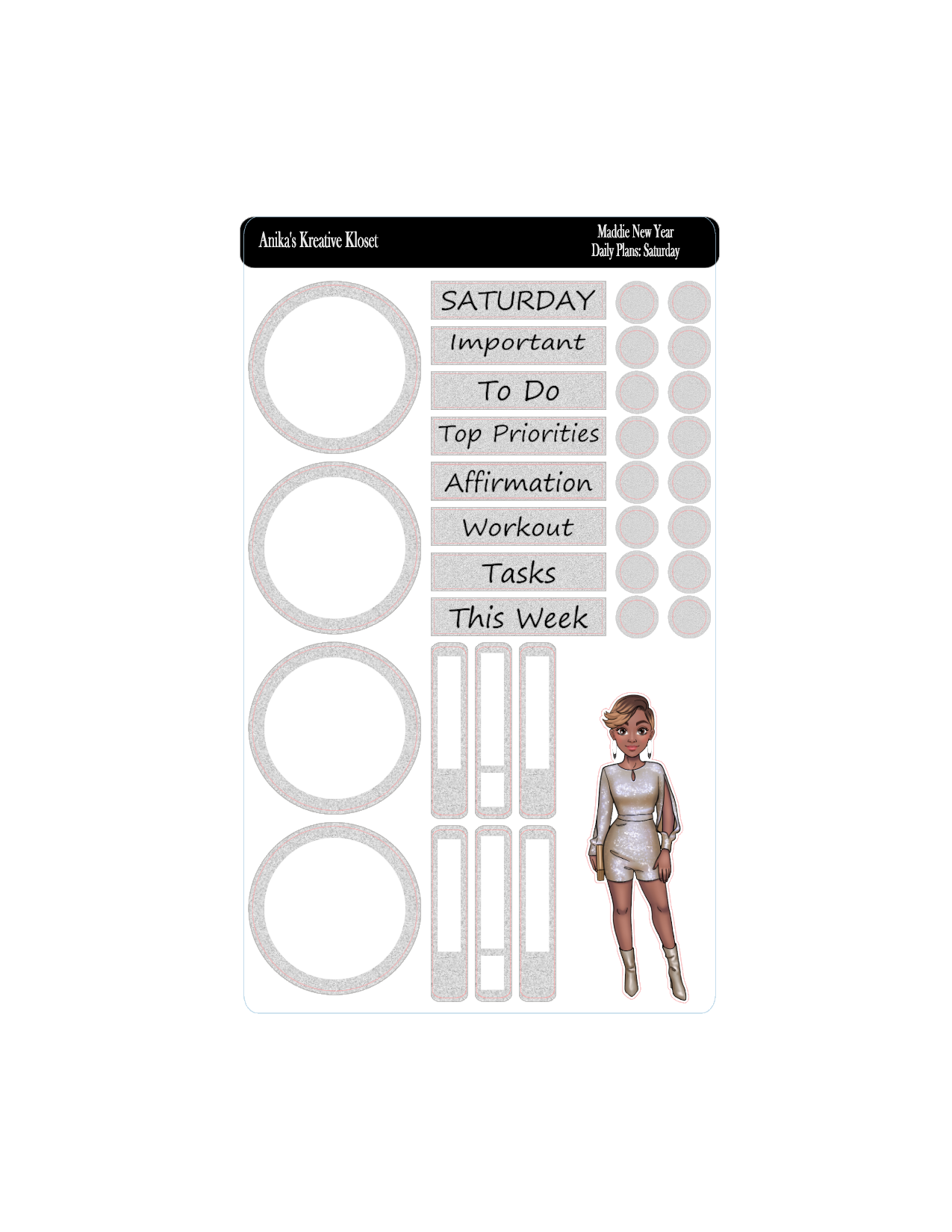Maddie New Year Daily Plans Sticker Kit