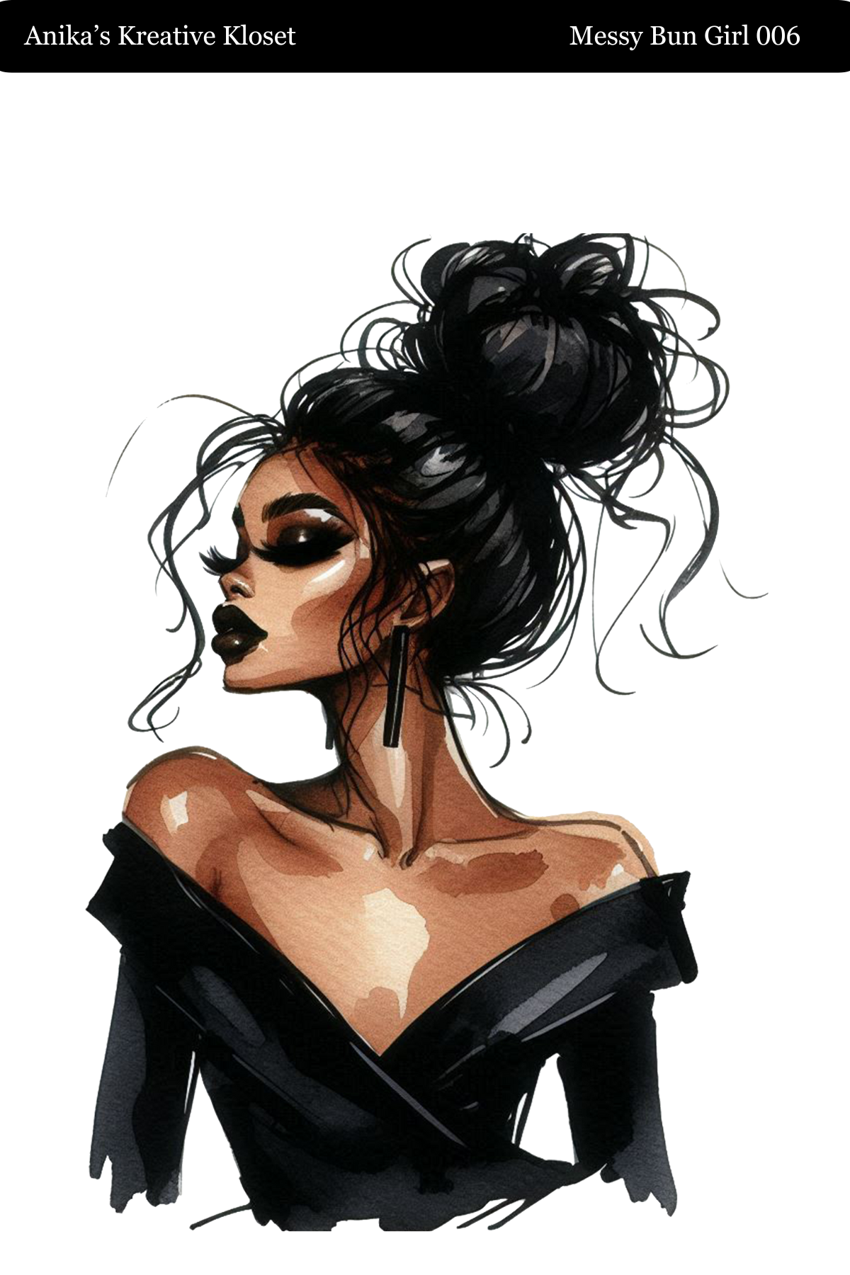 Messy Bun Girl