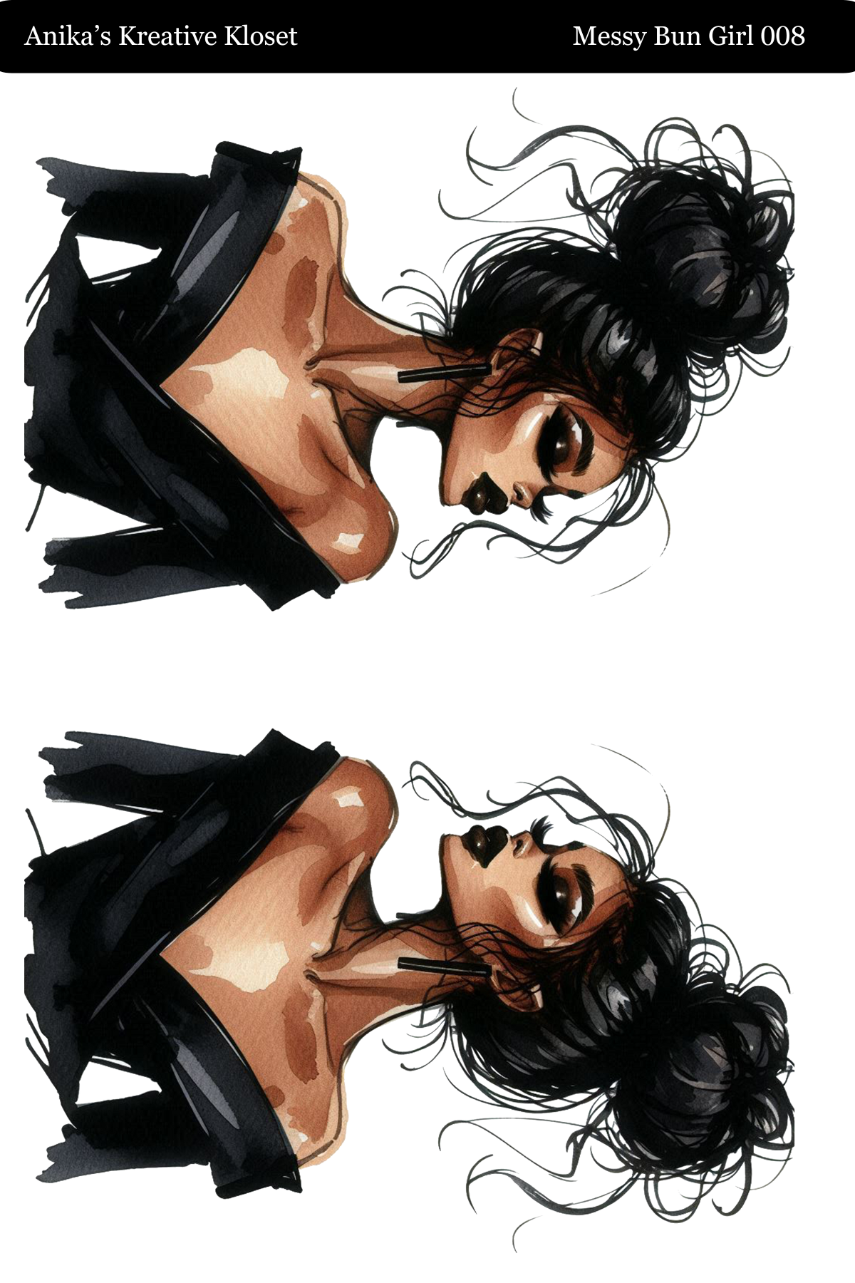 Messy Bun Girl