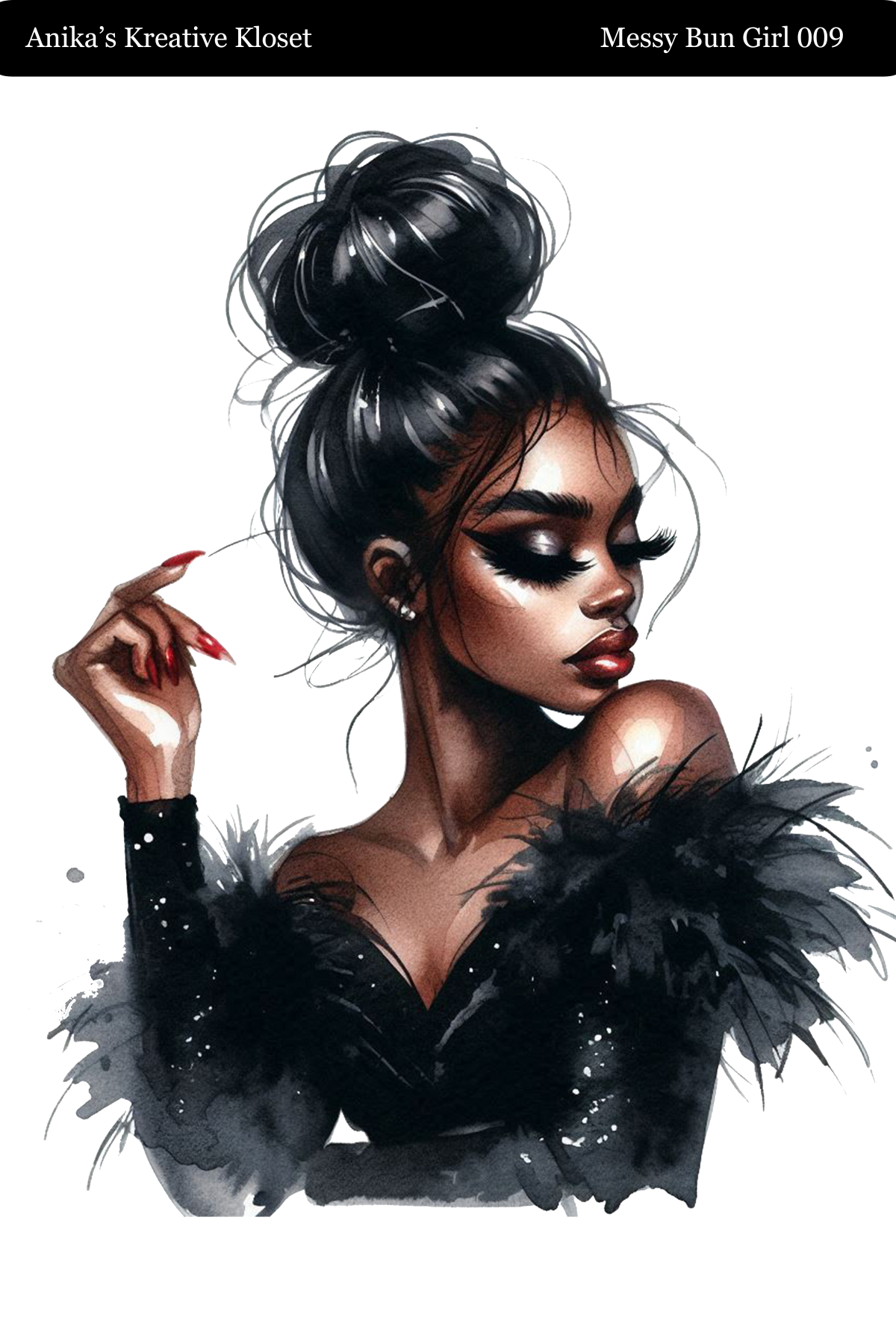 Messy Bun Girl