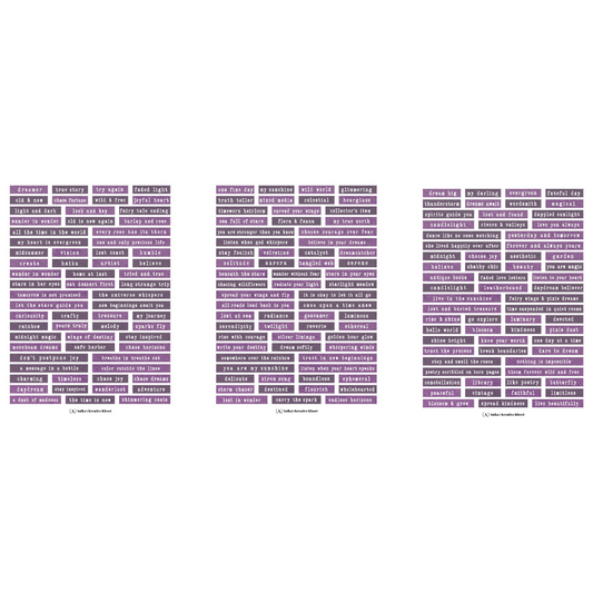 Journal word Strips: Grape