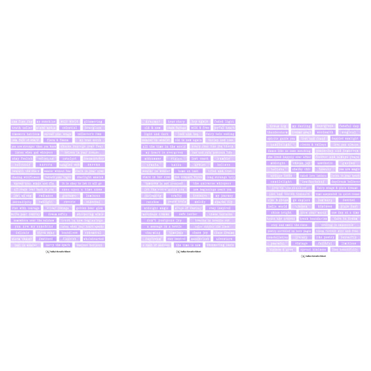 Journal word Strips: Lilac