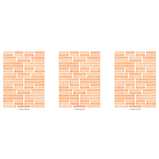 Journal Word Strips: Peach