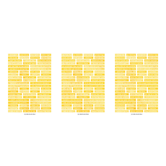 Journal word Strips: Yellowish Gold