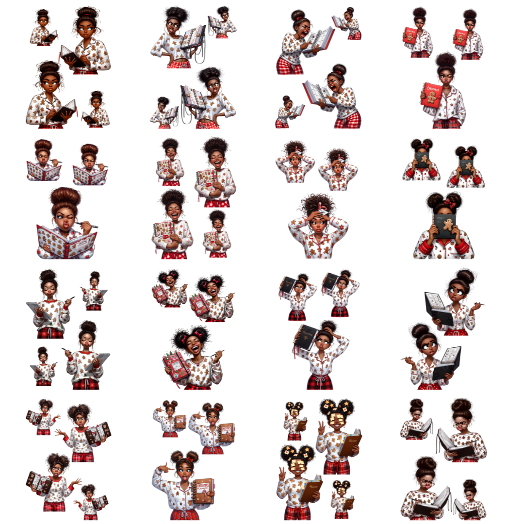 Quirky Christmas Planner Girls Sticker Book Vol. III