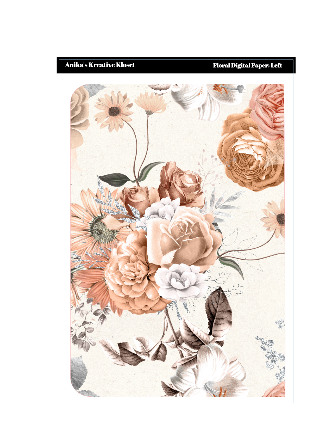 Floral Sticker Paper for Journal