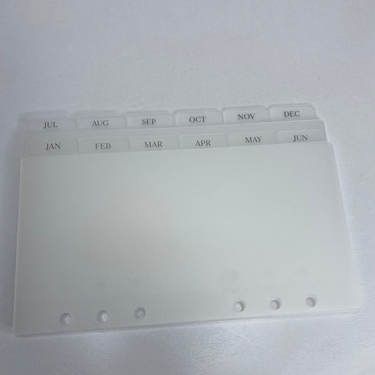 A6 Monthly Side Tab Dividers