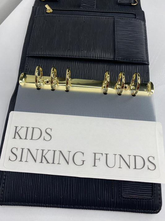 Kids Sinking Funds A6 Dashboard