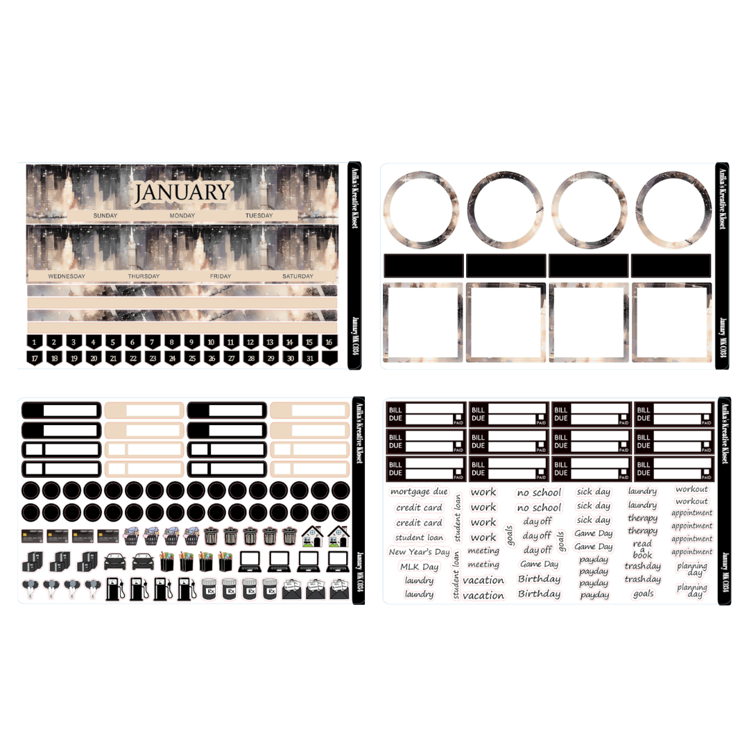January Monthly Kit Hp Classic Sized Mk-C034