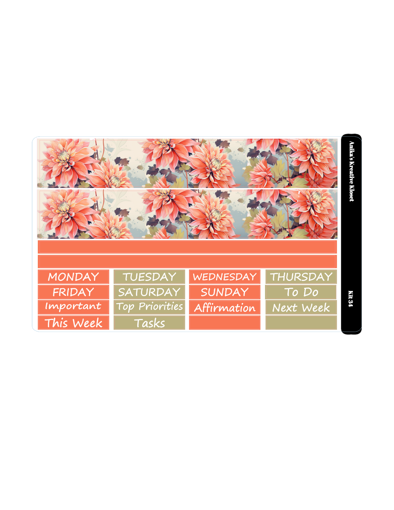 Weekly Sticker Kit 34