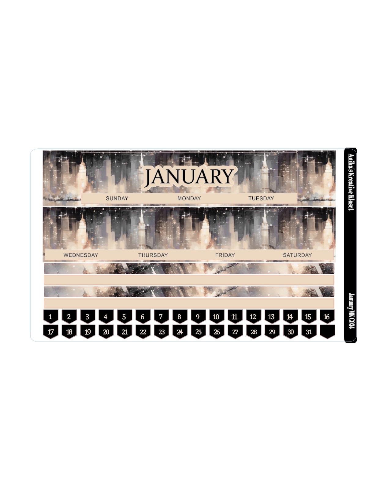 January Monthly Kit Hp Classic Sized Mk-C034