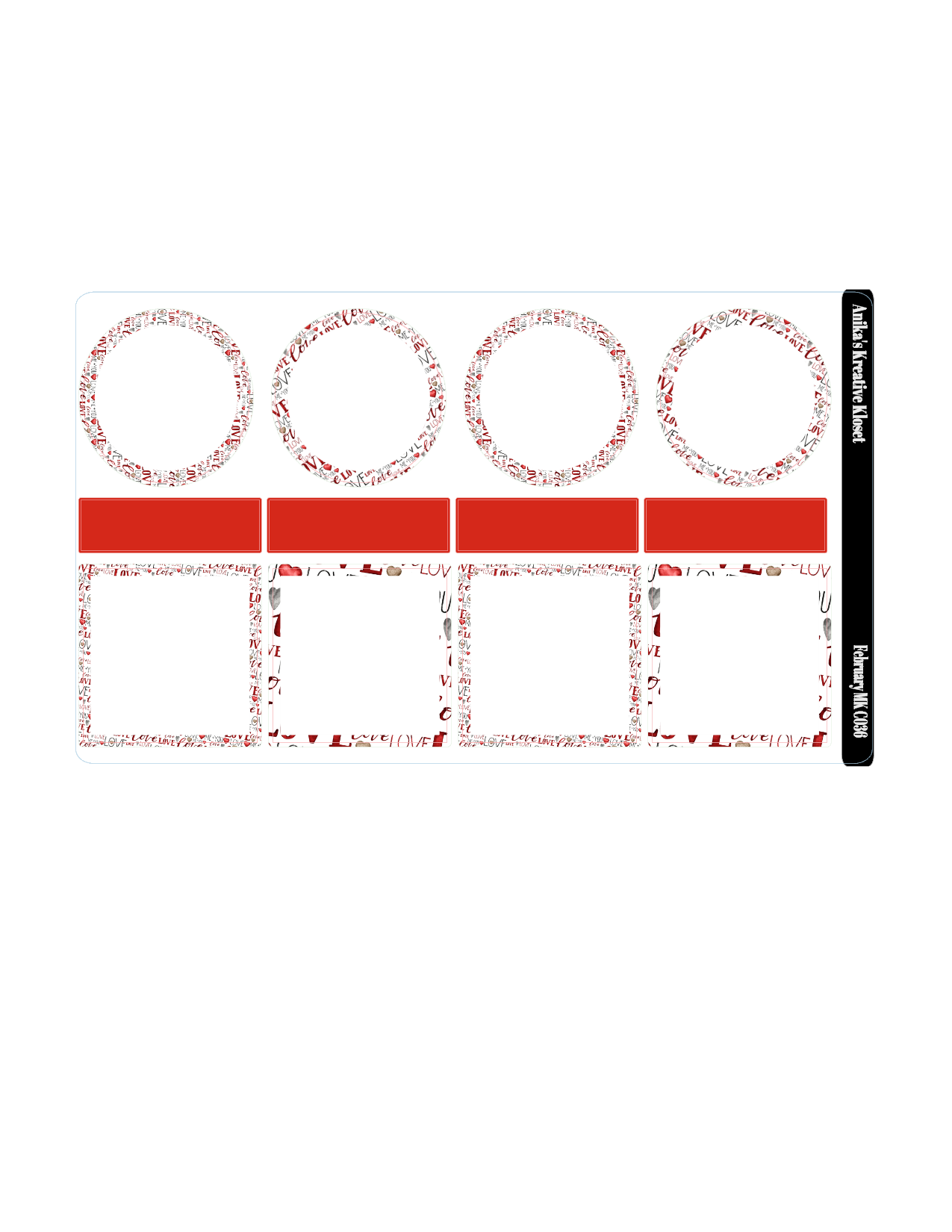 February Monthly Kit- HP Classic-Sized MK-036