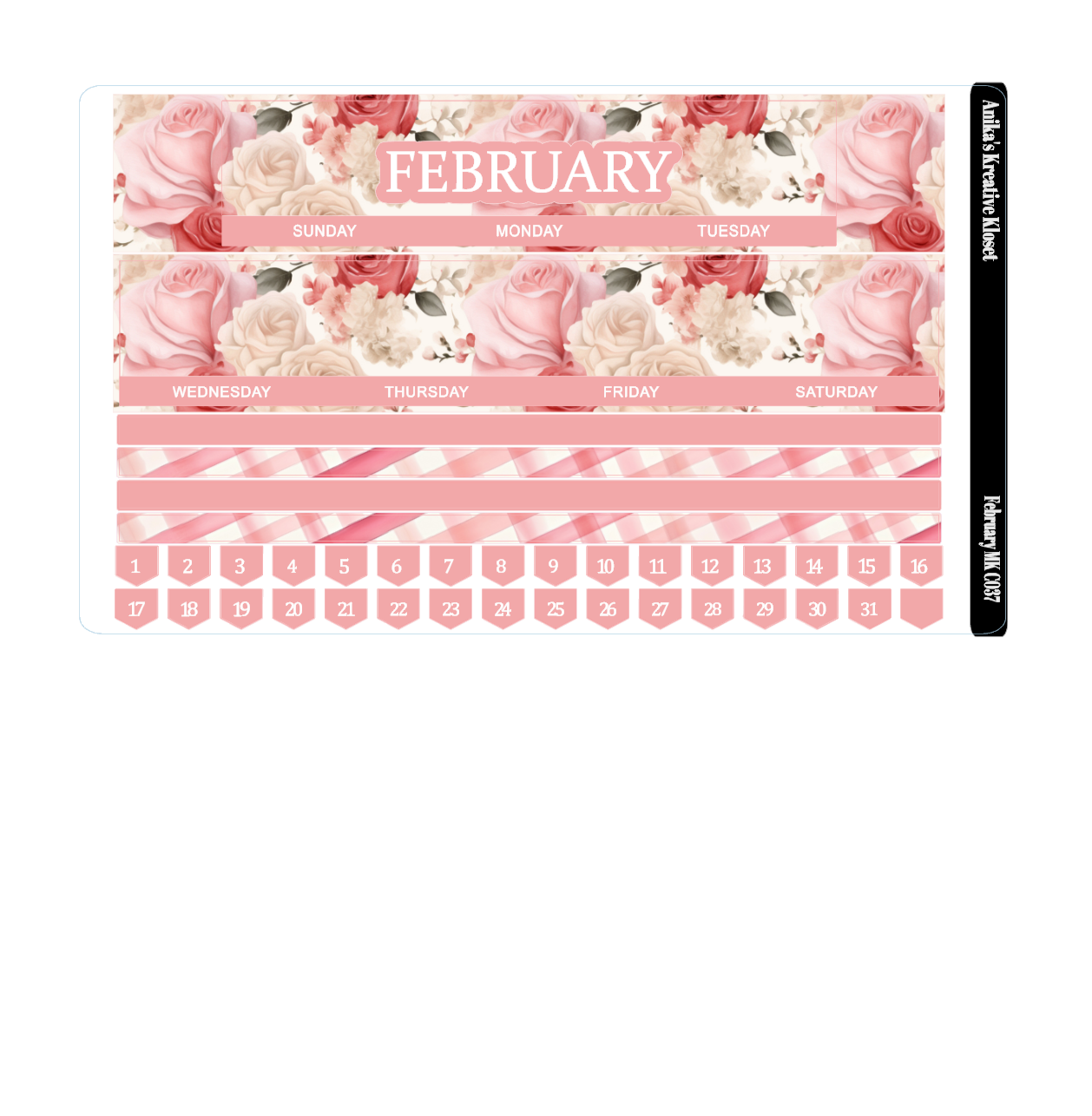 February Monthly Kit- HP Classic- Sized MK-C037