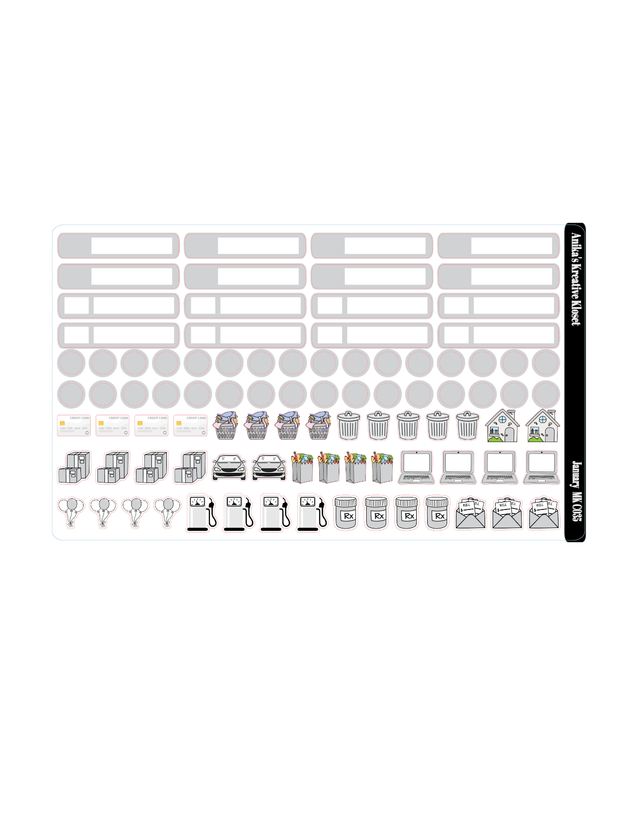 January Monthly Kit HP Classic Sized MK-C035