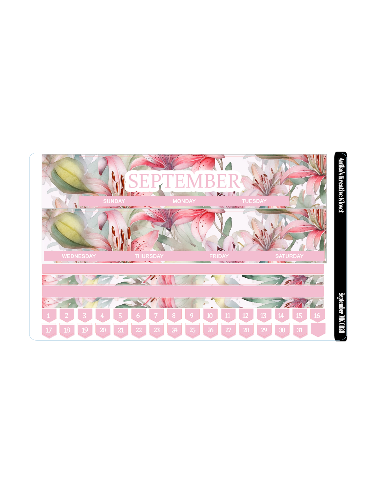 September Monthly Kit- HP Classic-Sized MK-C028