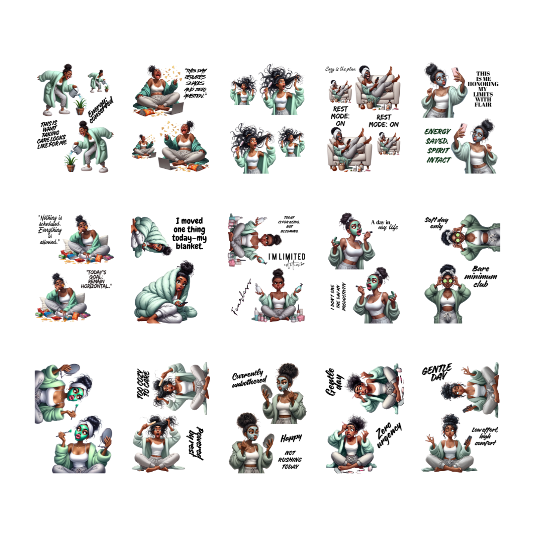 Quirky Lazy Day Sticker Book