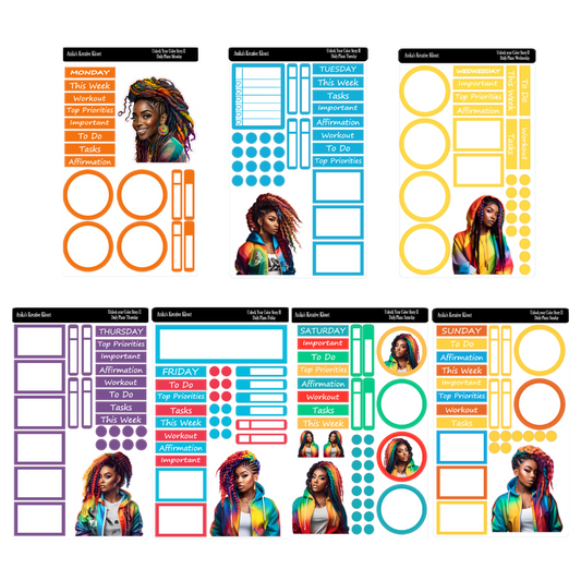Daily Plan Sticker Kit: Unlock Your Color Story II