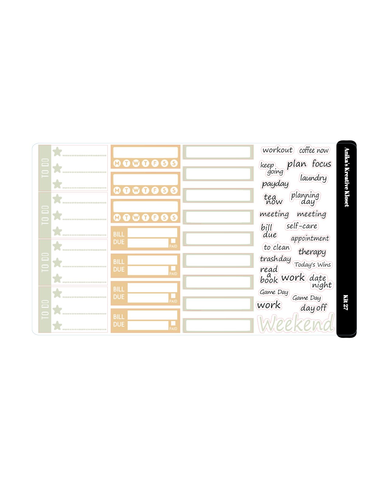 Weekly Sticker Kit 27