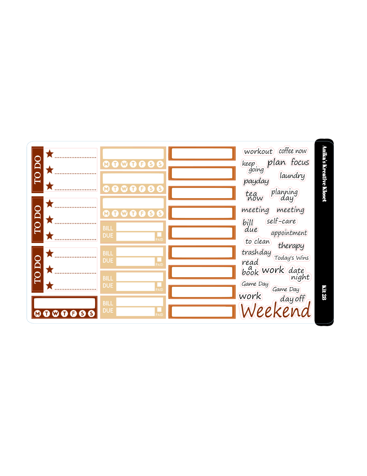 Weekly Sticker Kit 28