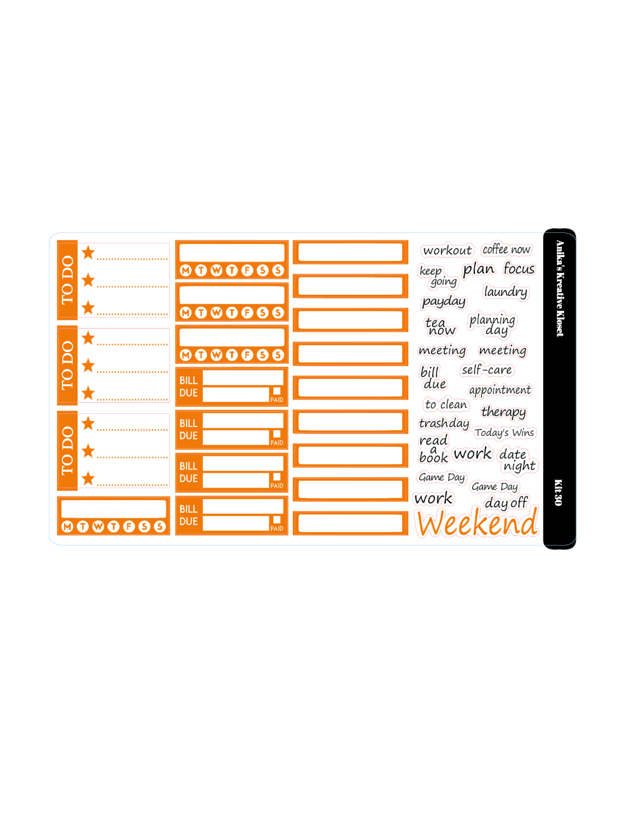 Weekly Sticker Kit 30