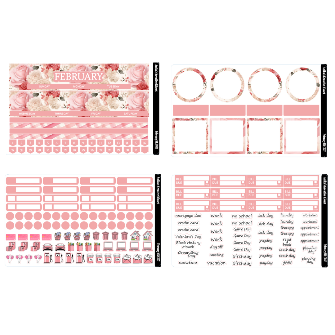 February Monthly Kit- HP Classic- Sized MK-C037