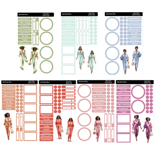 Shades of Pastel Daily Plan Sticker Kit