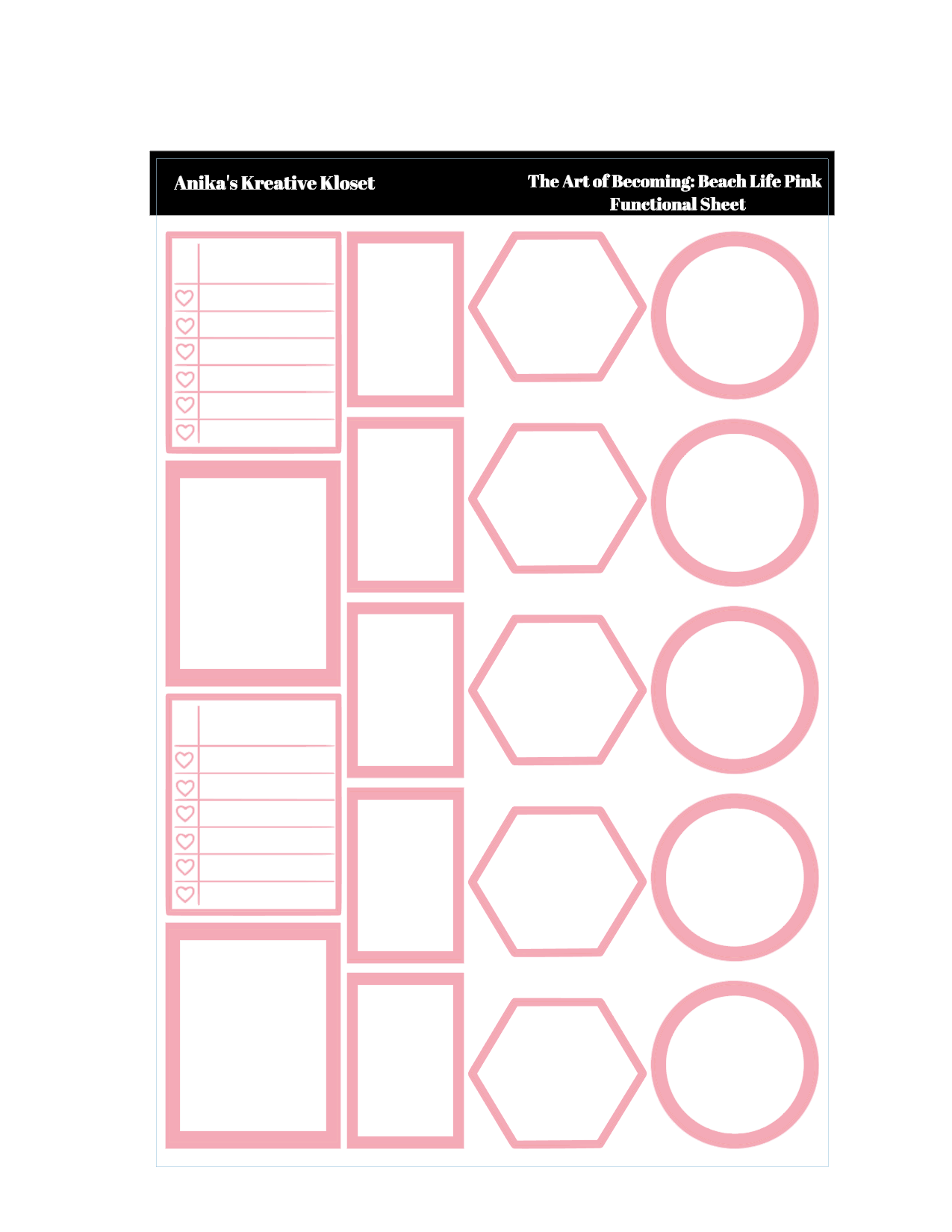 The Art of Becoming: Beach Life Pink Deco Bundle